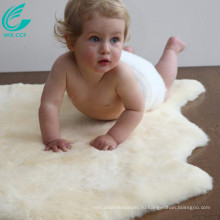 100% Natural Shorn Lambskin Wool Sheepskin Rug for Babies